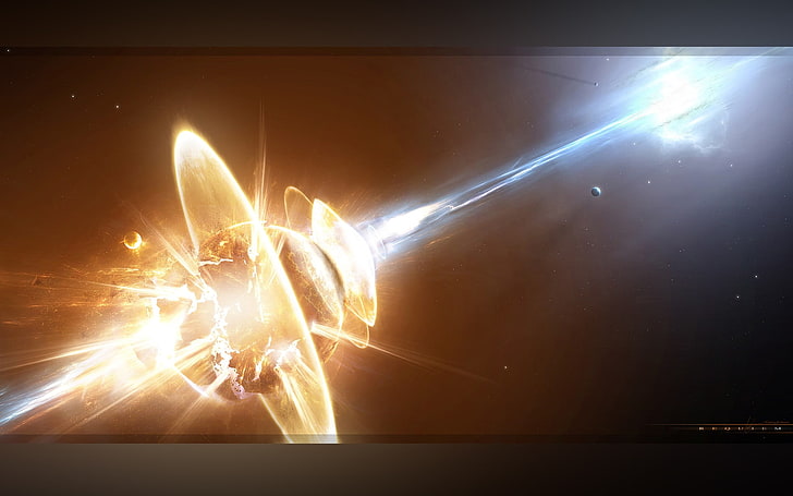 planet, space, explosion, space art, digital art, apocalyptic, HD wallpaper
