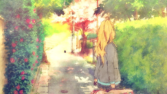 Anime, Lie Anda pada bulan April, Kaori Miyazono, Wallpaper HD HD wallpaper