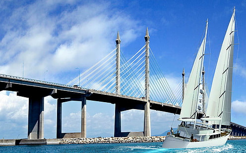 Penang Köprüsü Malezya HD, köprü, dünya, seyahat, seyahat ve dünya, Malezya, penang, HD masaüstü duvar kağıdı HD wallpaper