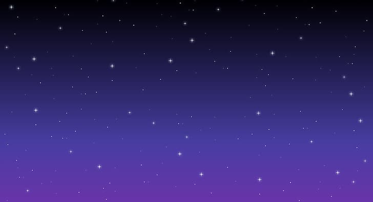 Stardew Valley, звезды, простой, простой фон, космос, минимализм, фиолетовый фон, HD обои
