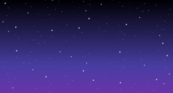 Stardew Valley, stelle, sfondo semplice e semplice, spazio, minimalismo, sfondo viola, Sfondo HD HD wallpaper