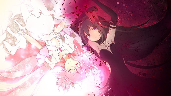 Anime, Mahou Shoujo Madoka Magica, Akemi Homura, Kaname Madoka, Anime Mädchen, Akuma Homura, HD-Hintergrundbild HD wallpaper