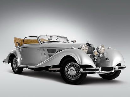 1937, 540k, benz, cabriolet, lujo, mercedes, retro, Fondo de pantalla HD HD wallpaper