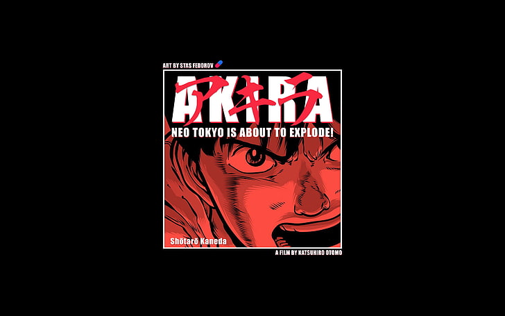 Akira, anime, katsuhiro otomo, kaneda, Photoshop, cómic, ilustración, tipografía, años 80, Fondo de pantalla HD