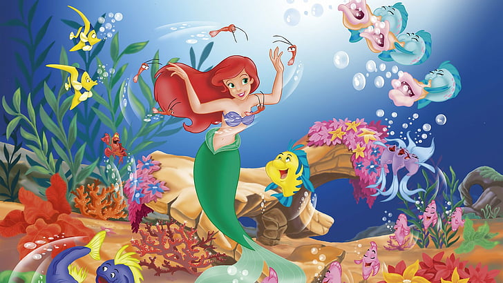 La petite sirène, Ariel de Disney: La petite sirène, Fond d'écran HD