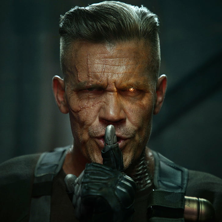 visage d'homme, Deadpool 2, câble, Josh Brolin, 2018, Fond d'écran HD