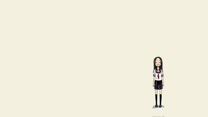 Karakai Jouzu no Takagi-san, Takagi-san, Souichirou Yamamoto, Manga, Anime, Anime-Mädchen, langes Haar, Schuluniform, Schulmädchen, HD-Hintergrundbild