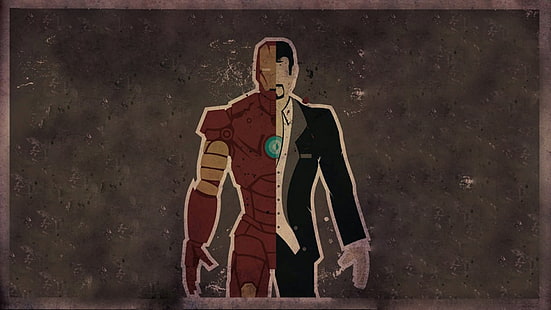 Iron Man Tony Stark HD, iron man y tony stark pintura, dibujos animados / cómic, hombre, hierro, tony, stark, Fondo de pantalla HD HD wallpaper