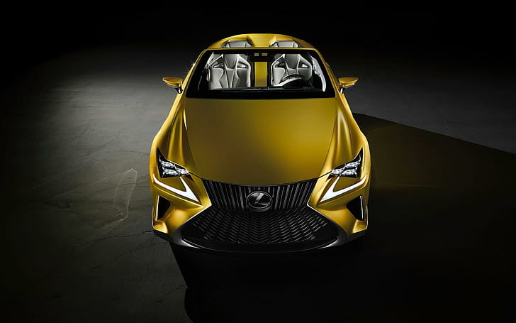 2014 Lexus LF C2 Concept 3, жълт лексус кабриолет, концепция, lexus, 2014, автомобили, HD тапет