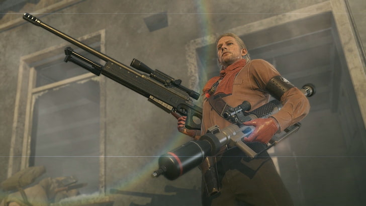 videogame application screenshot, Metal Gear, Metal Gear Solid V: The Phantom Pain, Revolver Ocelot, sniper rifle, Metal Gear Solid, HD wallpaper