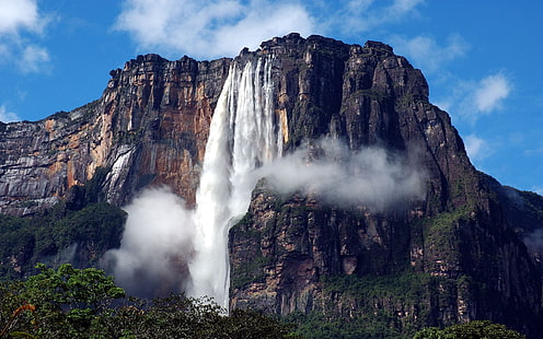 Южная Америка, Венесуэла, Национальный парк Канайма, водопад, водопад Анхель, Южная, Америка, Венесуэла, Национальный парк Канайма, водопад, Ангел, водопад, HD обои HD wallpaper