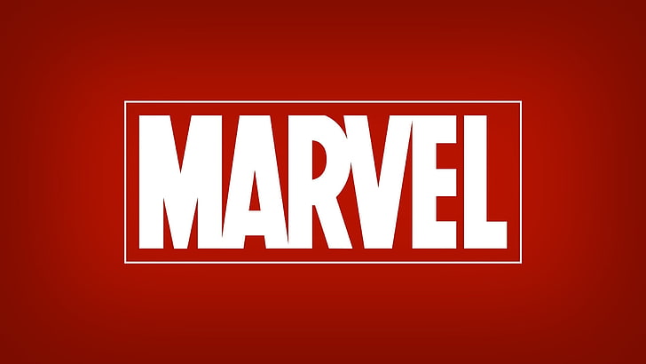 Marvel-logotyp, Marvel Comics, röd, logotyp, HD tapet