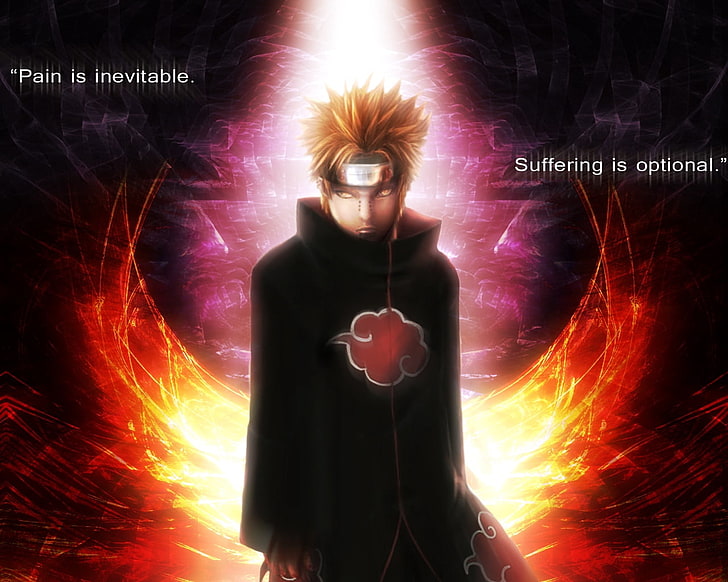 Naruto Pain Illustration, Naruto, Akatsuki, Rinnegan, Schmerz, Kerl, schauen, HD-Hintergrundbild