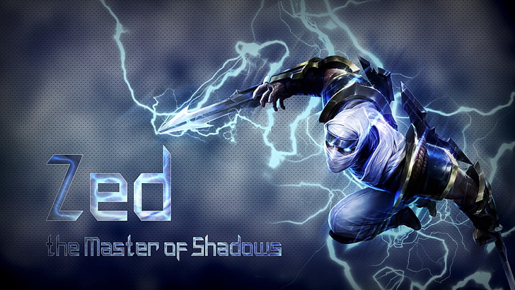 Fondo de pantalla de Zed The Master of Shadows, Zed, videojuegos, sombra, League of Legends, Fondo de pantalla HD