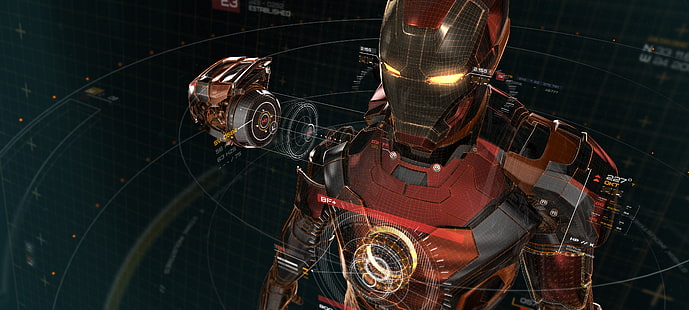 Iron Man digital tapet, Iron Man, konstverk, HD, 4K, HD tapet HD wallpaper