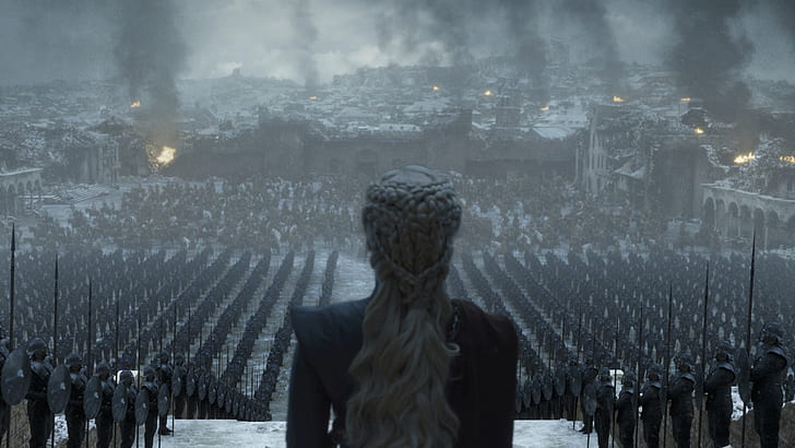 Game of Thrones, Daenerys Targaryen, Emilia Clarke, army, tv series, HD wallpaper