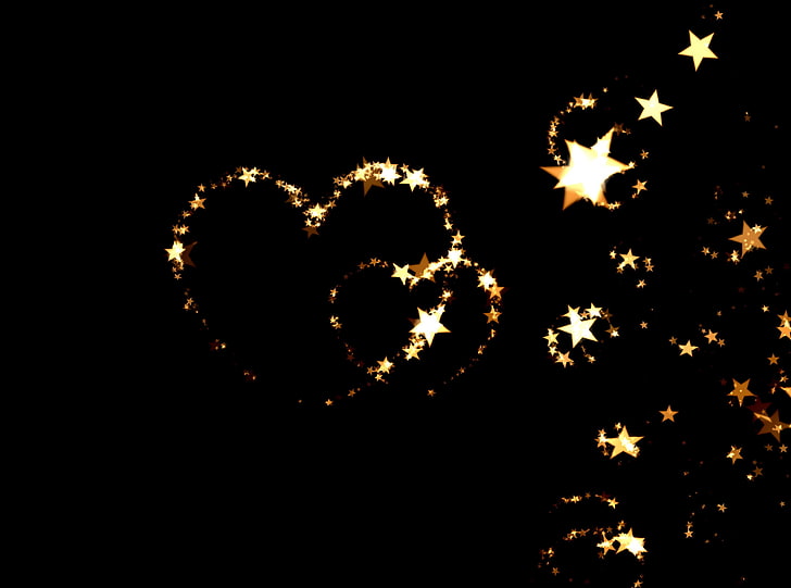 Our Magic Love, Holidays, Valentine's Day, Night, Abstract, Love, Star, Heart, Stars, Background, Relationship, Romance, Romantic, Valentine, Luck, Postcard, affection, greeting, tenderness, Tender, valentinesday, thankyou, greetingcard, loyalty, HD wallpaper