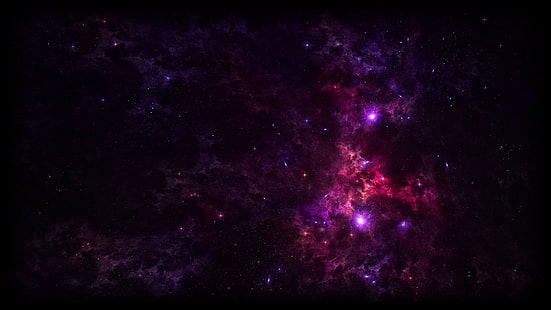 фиолетовая туманность, пурпурный, галактика, космос, HD обои HD wallpaper