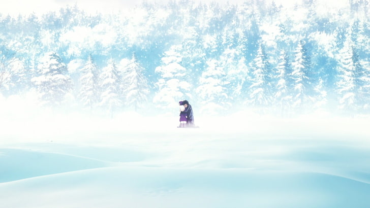 scene from anime, Fate/Zero, anime, Fate Series, Kiritsugu Emiya, Illyasviel von Einzbern, HD wallpaper