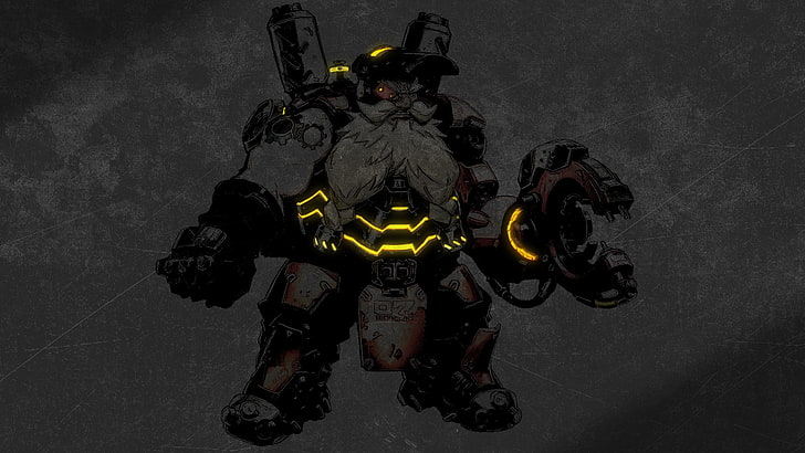 hombre en armadura fondo de pantalla digital, Overwatch, Torbjörn (Overwatch), Fondo de pantalla HD