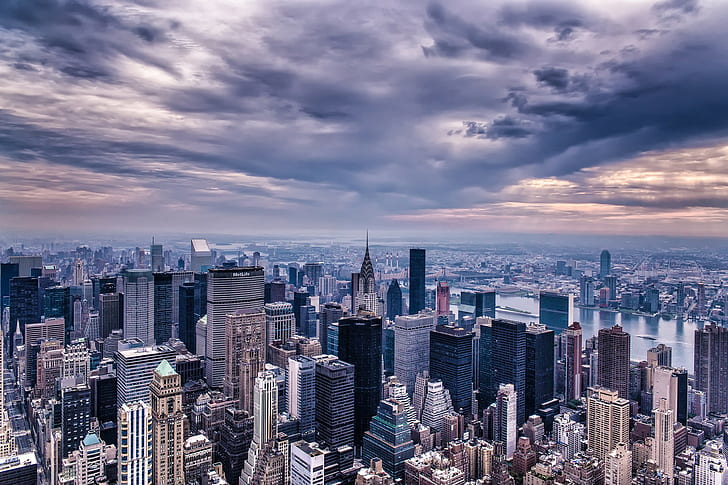 エンパイアステートビルディング、超高層ビル、ニューヨーク市、ニューヨーク、ニューヨーク、アメリカ、マンハッタン、エンパイアステートビルディング、 HDデスクトップの壁紙