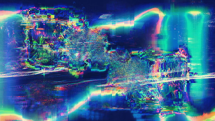 glitch art, LSD, astratto, Sfondo HD