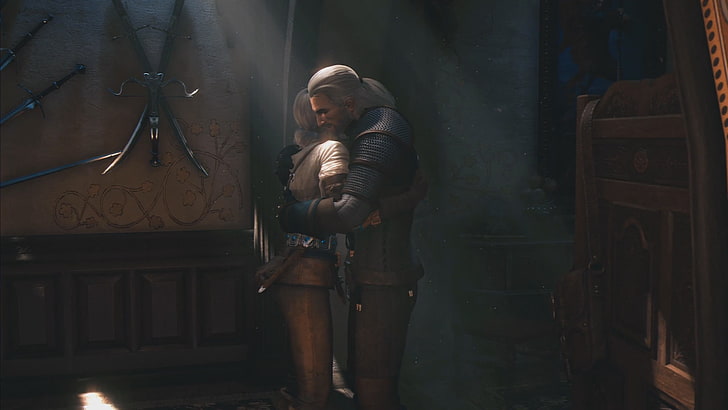 karakter prajurit animasi, The Witcher 3: Perburuan Liar, Ciri, Geralt of Rivia, video game, Cirilla, Cirilla Fiona Elen Riannon, Wallpaper HD