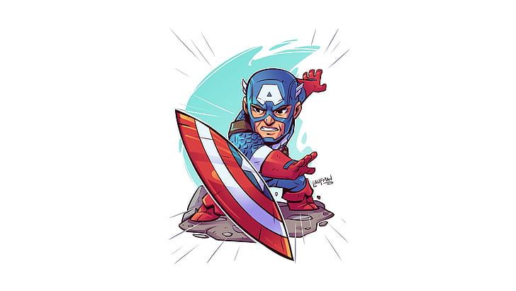 einfacher Hintergrund, Captain America, weißer Hintergrund, Marvel Comics, HD-Hintergrundbild
