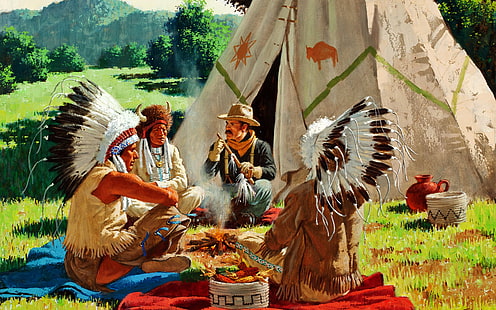 Leute HD, Foto des amerikanischen Ureinwohners, künstlerisch, Leute, HD-Hintergrundbild HD wallpaper
