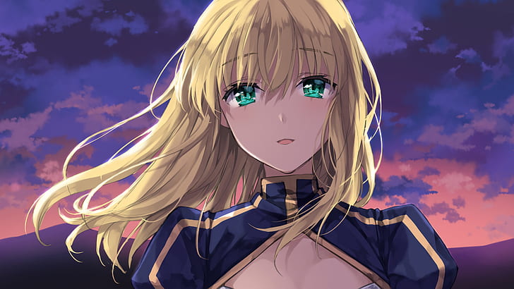 Sabre, Fate Series, anime girls, Tapety HD