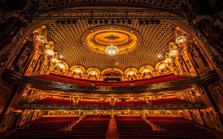 state theater in sydney-Cities HD Wallpaper, gold and white chandelier illustration, HD wallpaper