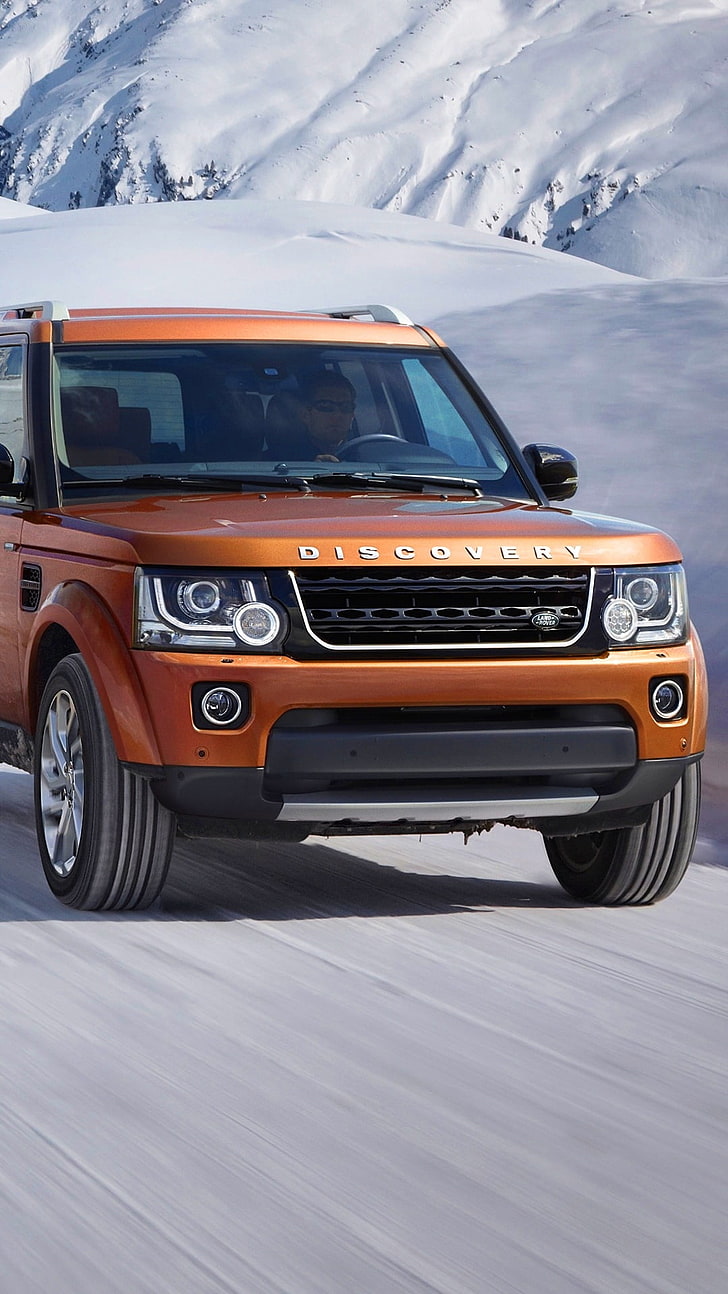 Land Rover Discovery Landmark 2015, orange Discovery SUV, Cars, Land Rover, 2015, Wallpaper HD, wallpaper seluler