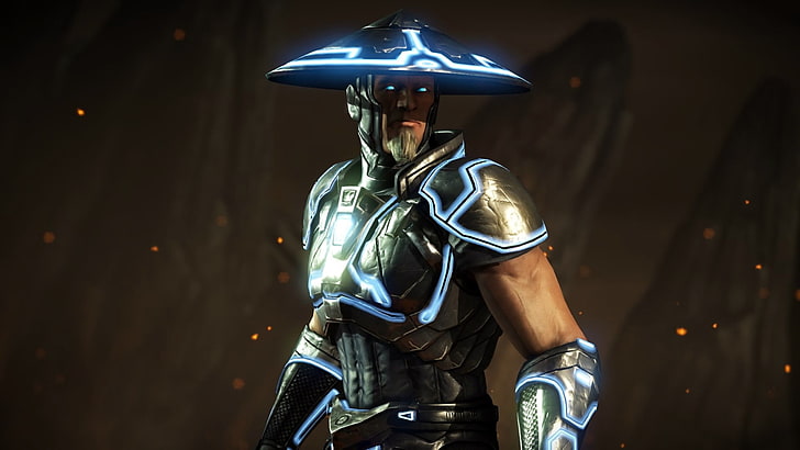 человек, носящий шляпу игрового персонажа, Mortal Kombat X, видеоигры, Raiden, HD обои