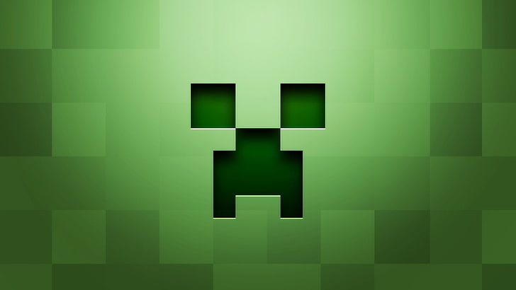 зеленые обои Майнкрафт, видео игры, Minecraft, Creeper (Minecraft), Mojang, HD обои