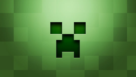 зеленые обои Майнкрафт, видео игры, Minecraft, Creeper (Minecraft), Mojang, HD обои HD wallpaper
