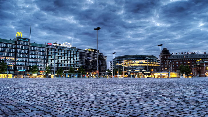 Helsinki, Finnland, Marktplatz, Wolken, Innenstadt, Stadt, HD-Hintergrundbild