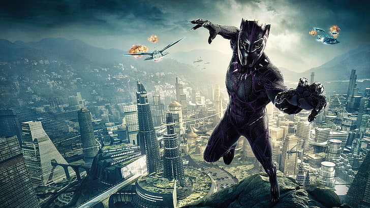 Black Panther, Avenger, figuras de acción, Fondo de pantalla HD