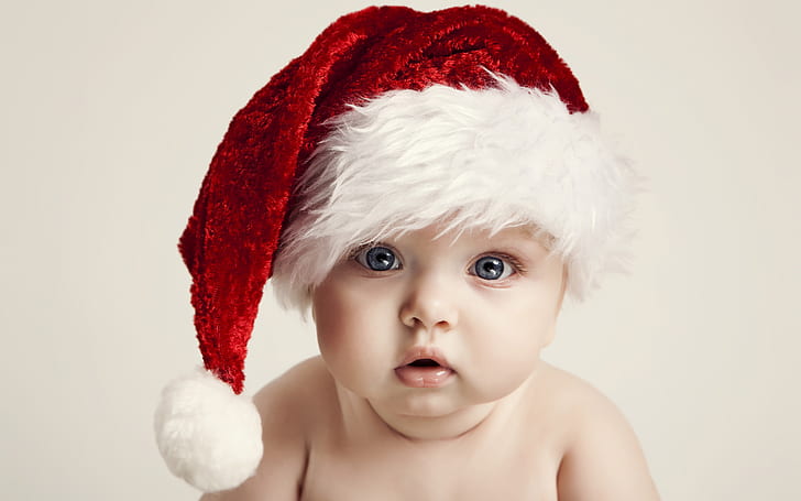 Photography, Baby, Christmas, Cute, HD wallpaper
