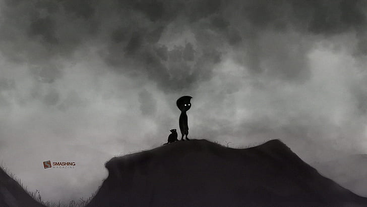 Limbo HD, silhouette of person on hill illustration, video games, limbo, HD wallpaper