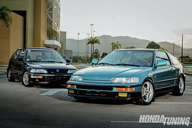 cars, coupe, honda crx, japan, tuning, HD wallpaper