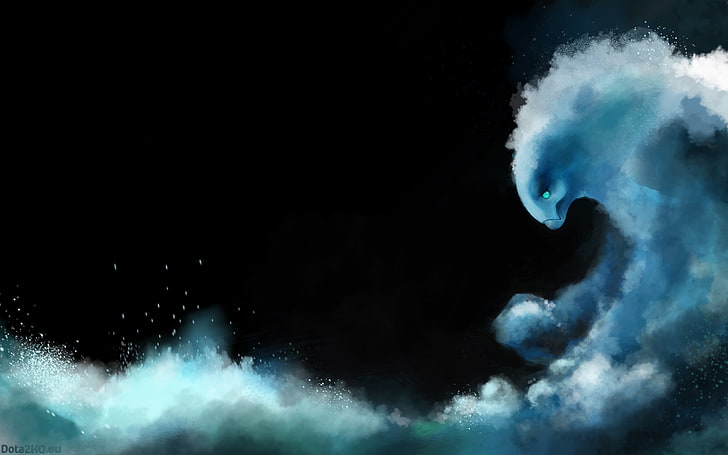 Tapete des blauen und schwarzen Himmels, Morphling, Dota 2, Kunst, dunkel, HD-Hintergrundbild