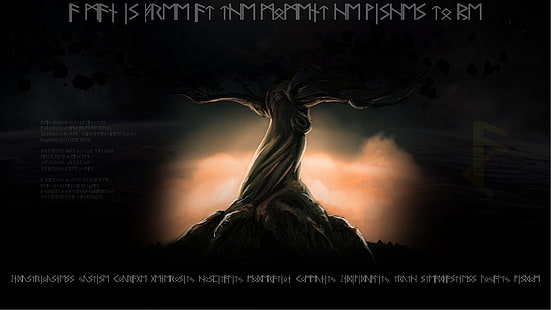 asatru, nordische Mythologie, Yggdrasil, HD-Hintergrundbild HD wallpaper