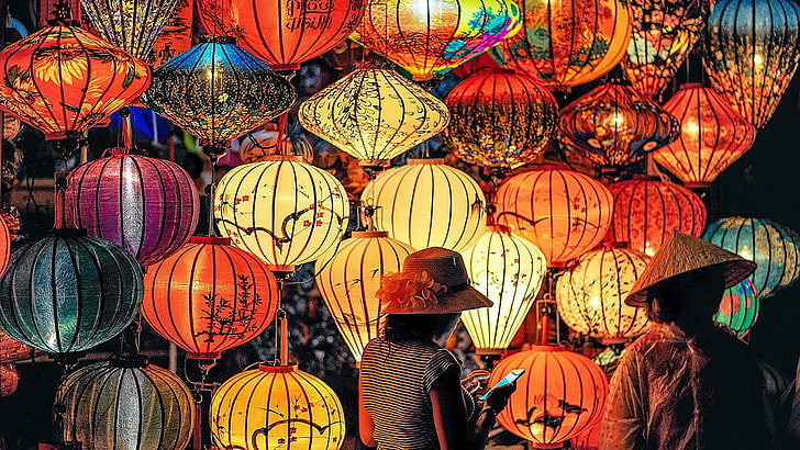 tradition, mid autumn festival, china, festival, lanterns, lantern, HD wallpaper