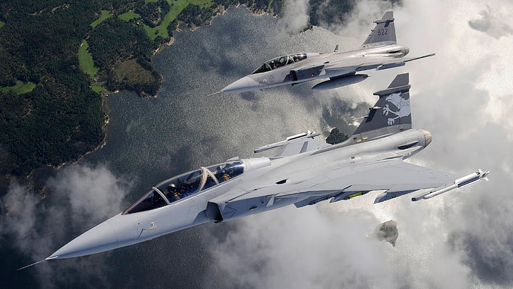 Militär, Militärflugzeuge, schwedische Luftwaffe, JAS-39 Gripen, HD-Hintergrundbild