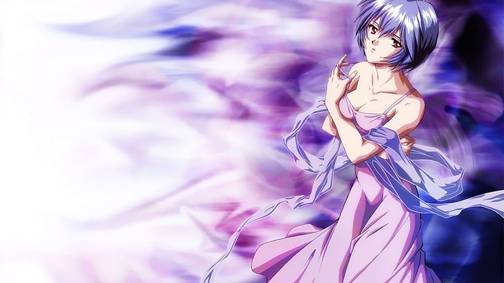 personnage d'anime aux cheveux violets, Neon Genesis Evangelion, Ayanami Rei, anime, Fond d'écran HD