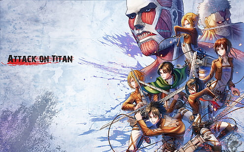 Anime, Attack On Titan, Annie Leonhart, Armin Arlert, Eren Yeager, Levi Ackerman, Mikasa Ackerman, Tapety HD HD wallpaper