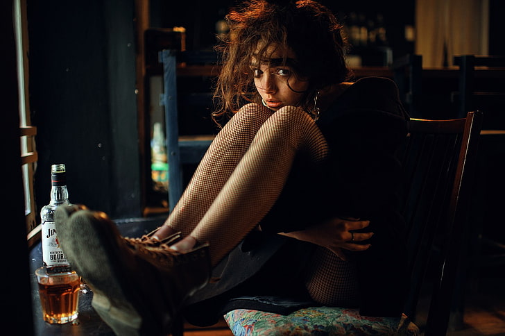 Marat Safin, legs, face, alcohol, women, HD wallpaper