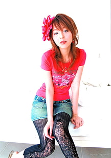 Aya Hirano, Asia, wanita, model, Wallpaper HD HD wallpaper