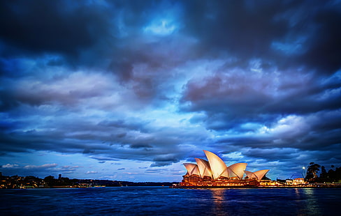 Сиднейский оперный театр, Австралия, Сидней, HD обои HD wallpaper