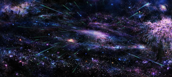 spazio, stelle, nebulose, galassie, Art Space, Sfondo HD